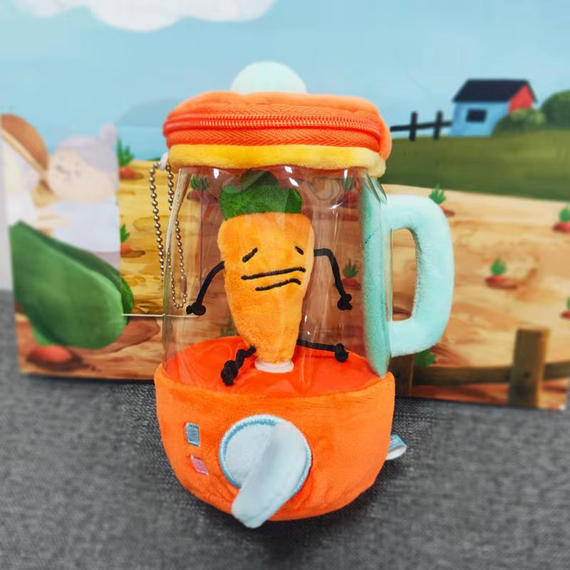 Funny Carrot Plush Blender Toy – Interactive Drawstring Rotating Plush for Kids & Gifts