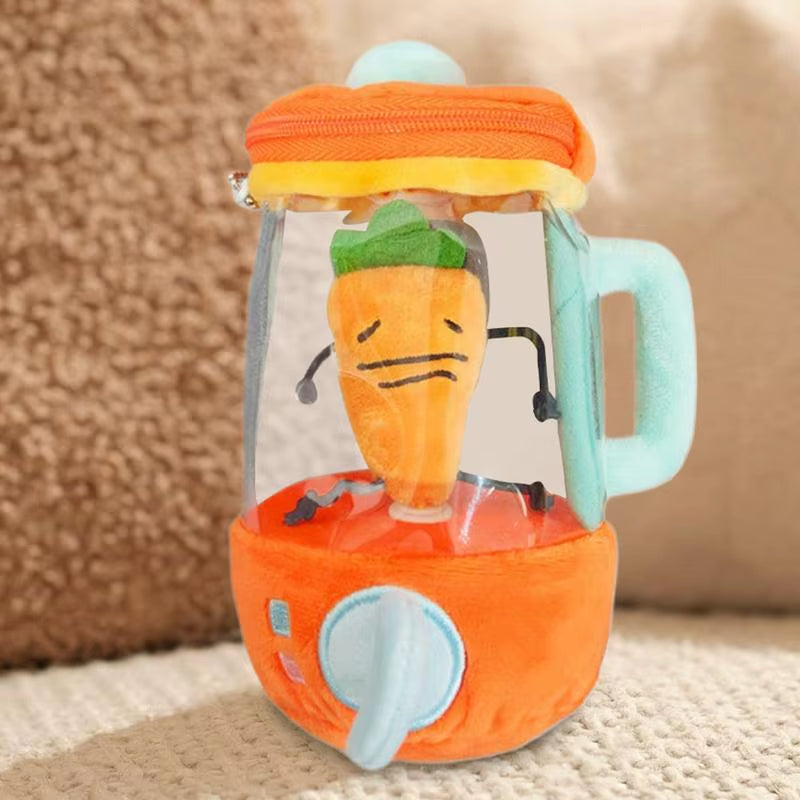 Funny Carrot Plush Blender Toy – Interactive Drawstring Rotating Plush for Kids & Gifts